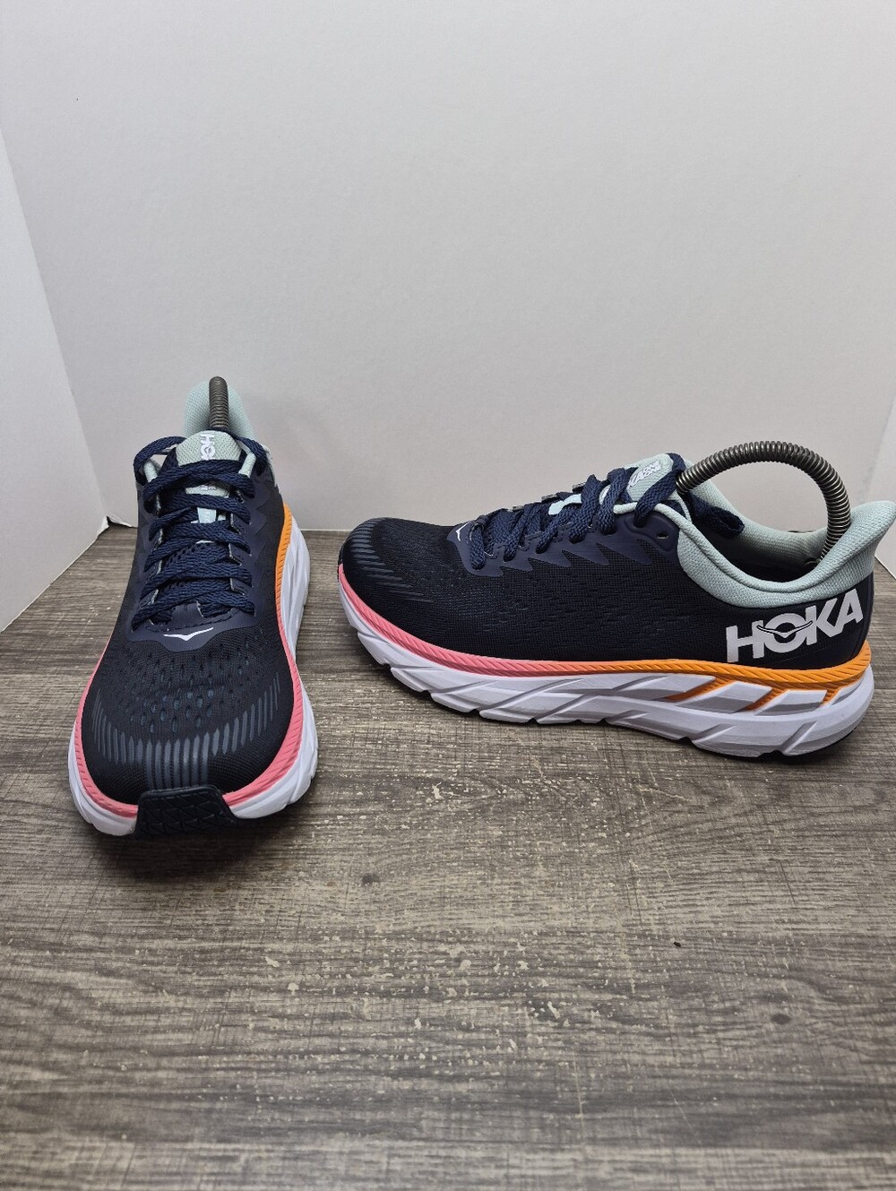 Hoka One One Clifton 7 Blue Haze Running Shoes Sneakers Women's Size 8